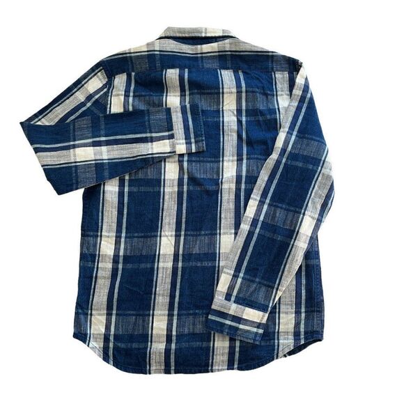 NWOT Taylor Stitch x Stetson The California Indigo Plaid Sz38 Chest 40 Blue - Picture 8 of 11